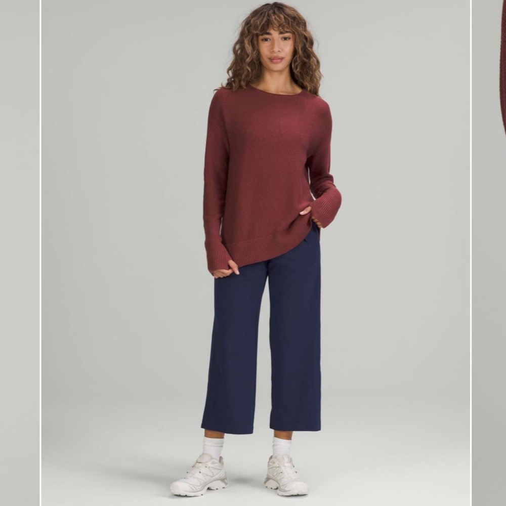 lululemon athletica Smoky Red Crew Neck Sweater Size XS/S